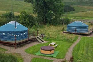 Two Yurts and Hot Tub